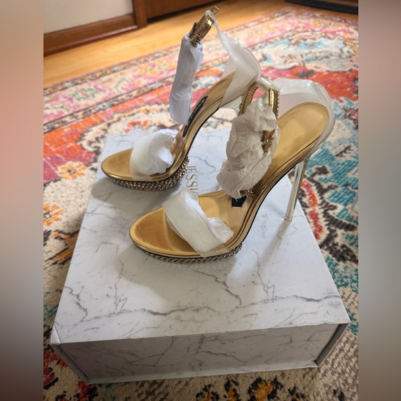 JESSICA RICH JESSICA CHAIN SANDAL 120 MM I GOLD - Picture 3 of 8